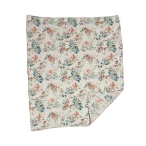 Baby Starters Floral Flower Spring Pink Peach Green Fleece Kids Blanket Lovey